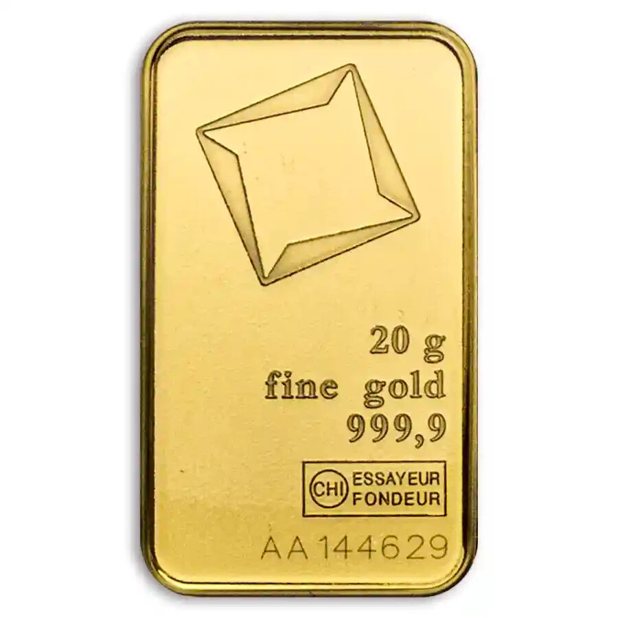 20 gram Gold Valcambi Bar w/ Assay