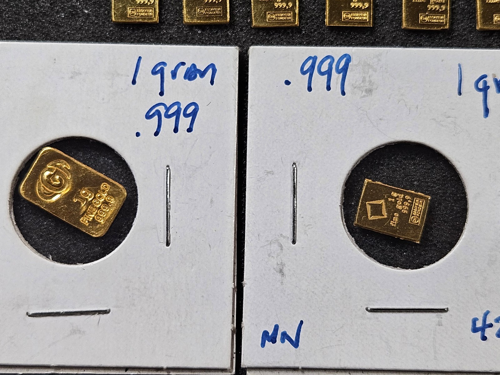 🌟(14) 1 gram Valcambi Pamp IGR et al Suisse Gold Bars 999.9 Gold, 14 g Total
