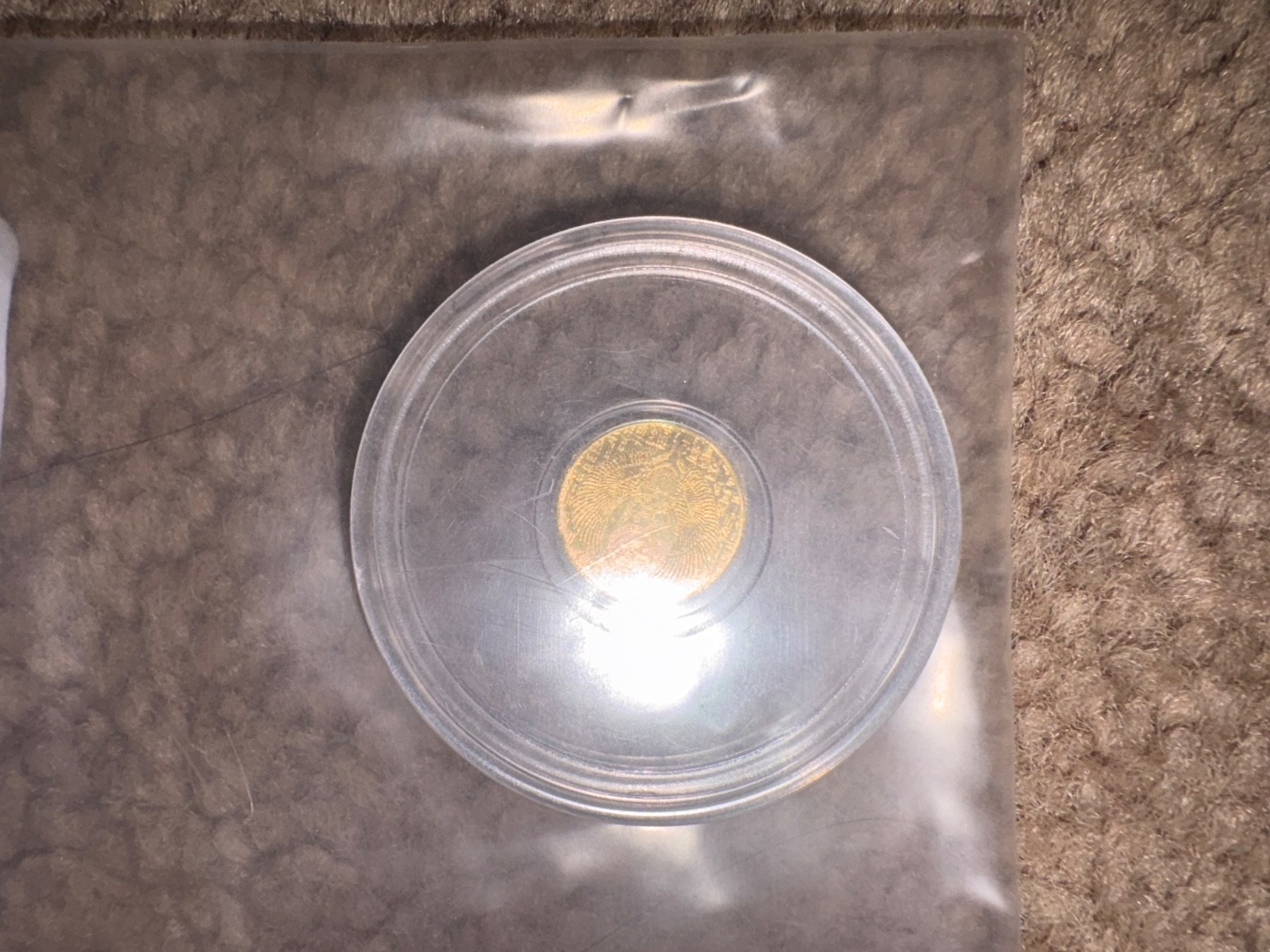 1 gram gold bar with coin