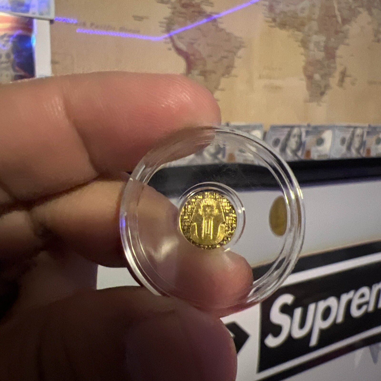 Fractional 1/200 Gold – Capsule Round King Tut EGYPTIAN Pure Gold- Talisman