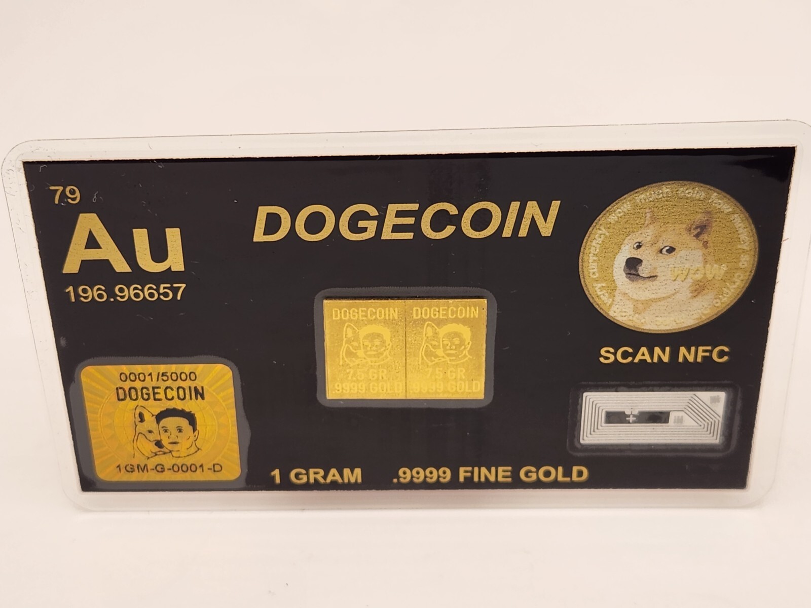 1 Gm Dogecoin Gold Snap Bar GR Bar Gold Bullion Precious Metal .9999 Gold