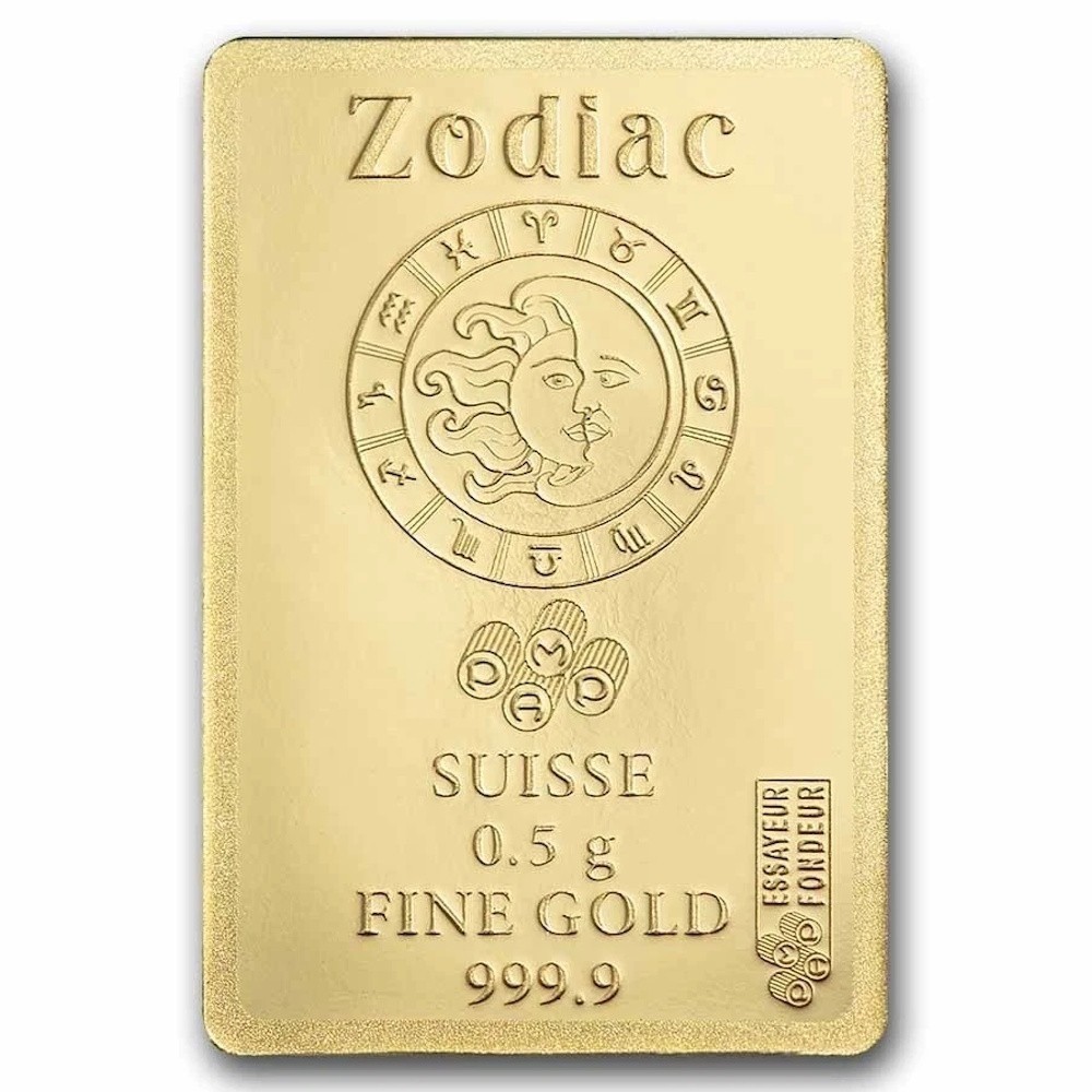 1/2 gram Gold Bar – PAMP Suisse Zodiacs – Cancer