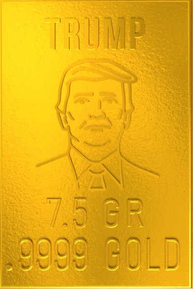 Trump 1/2-gram 24 Karat Gold Bar .9999 K