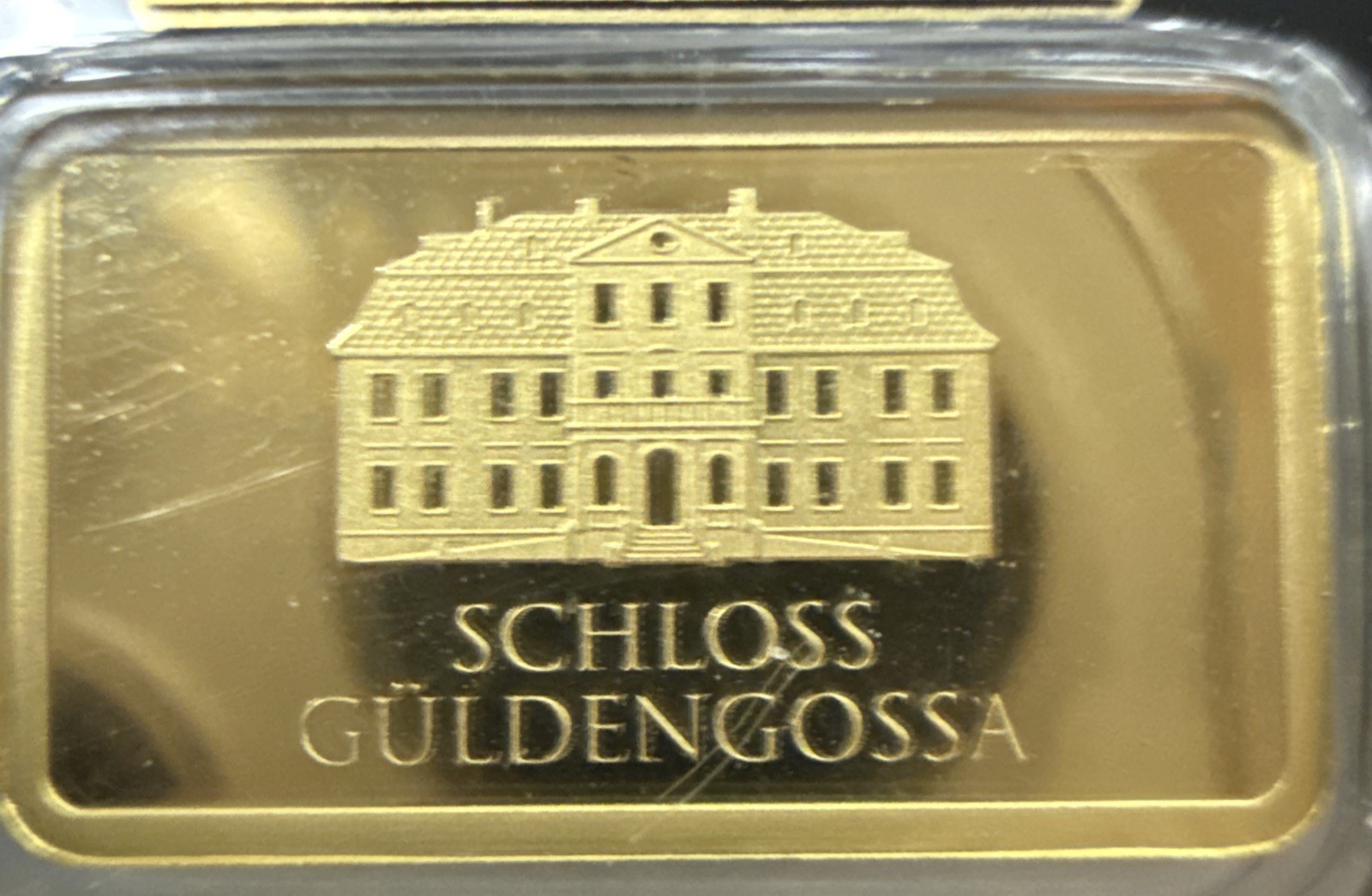 Geiger Schloss Guldengossa Vintage Edition Carded Gold Bar .5 Gram .999 Fine