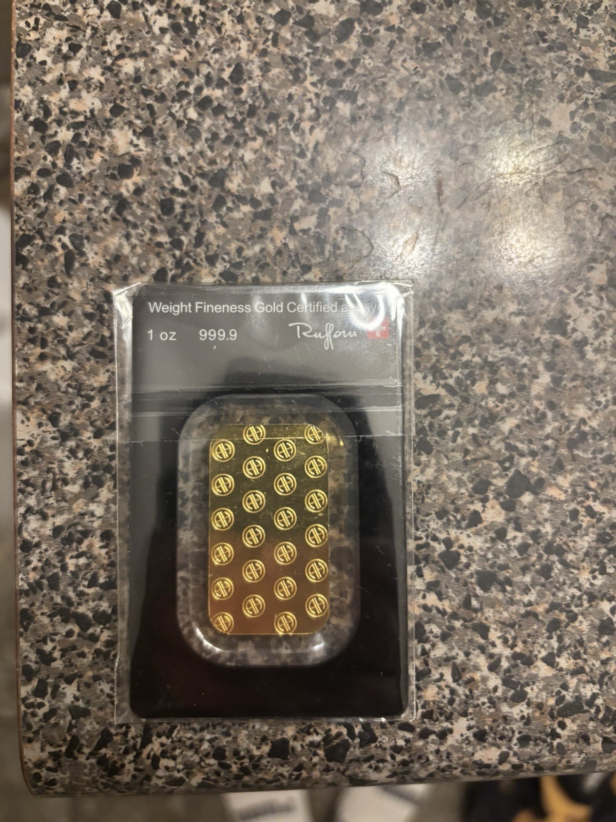 Swiss Argor-Heraeus 1 oz .9999 Fine Gold Bar in Sealed Assay Card