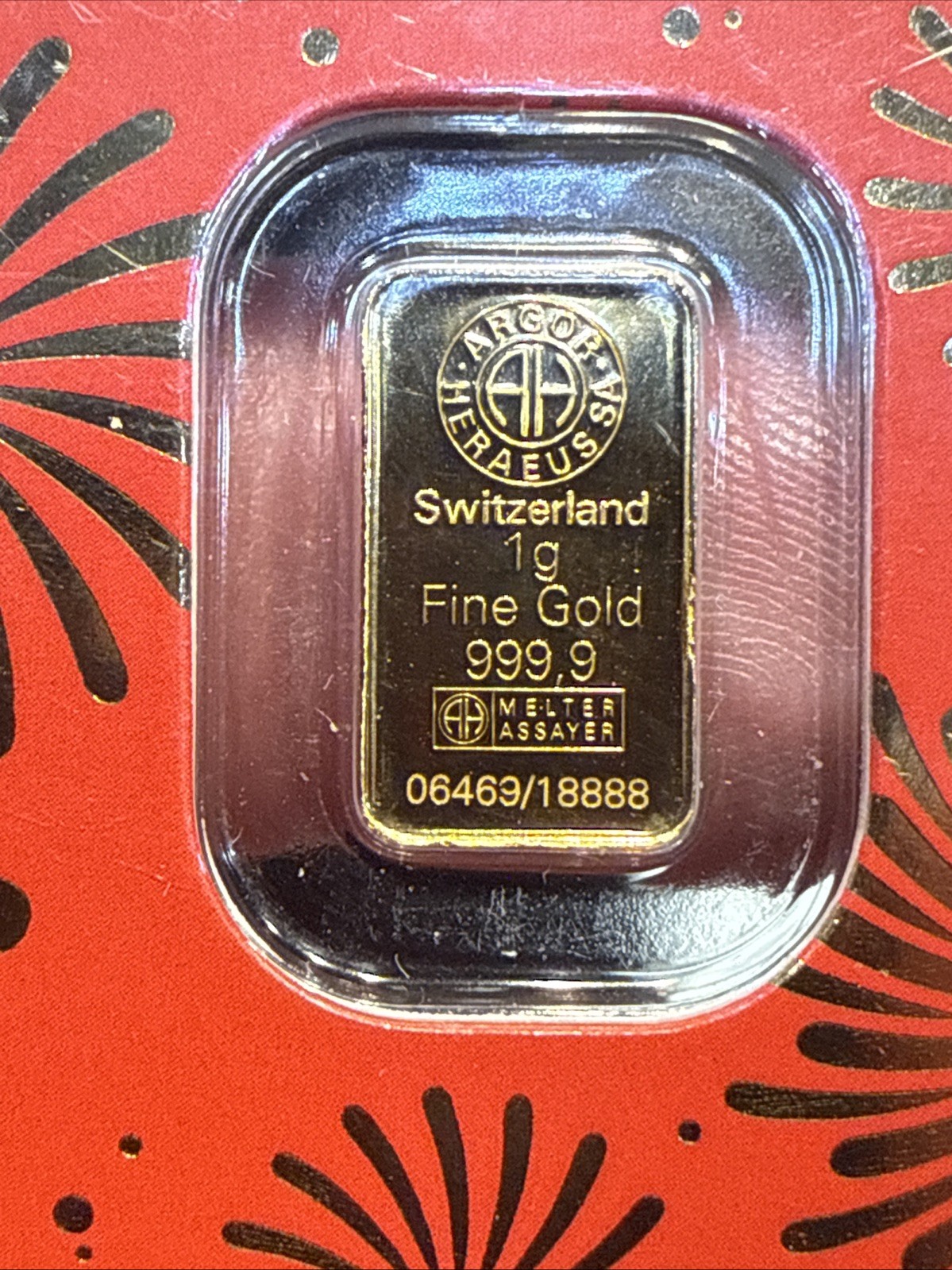 2025 Argor-Heraeus 1 Gram “Year of the Snake” Gold Bar ( In original package )