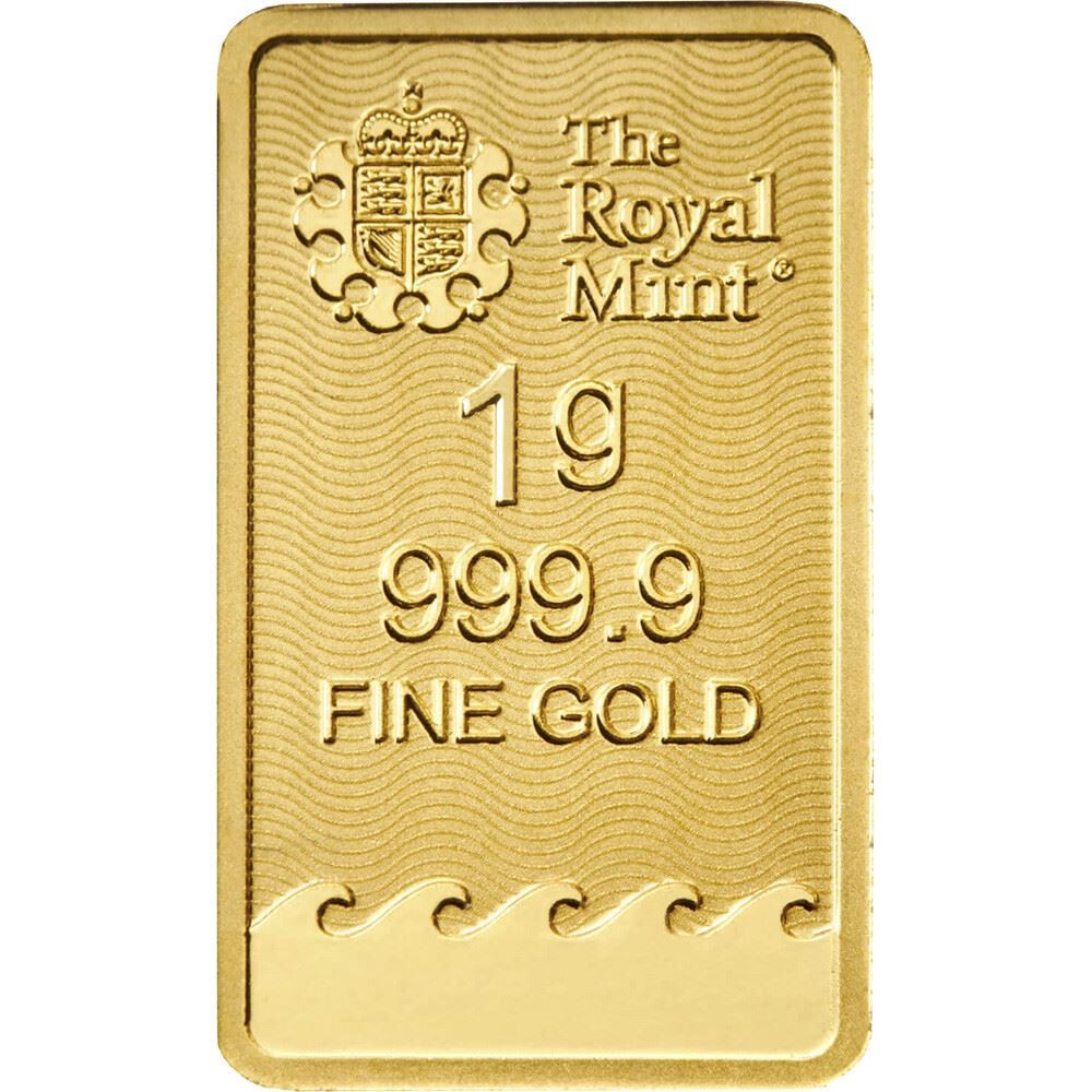 1 gram Gold Bar – Royal Mint Britannia – 999.9 Fine in Assay
