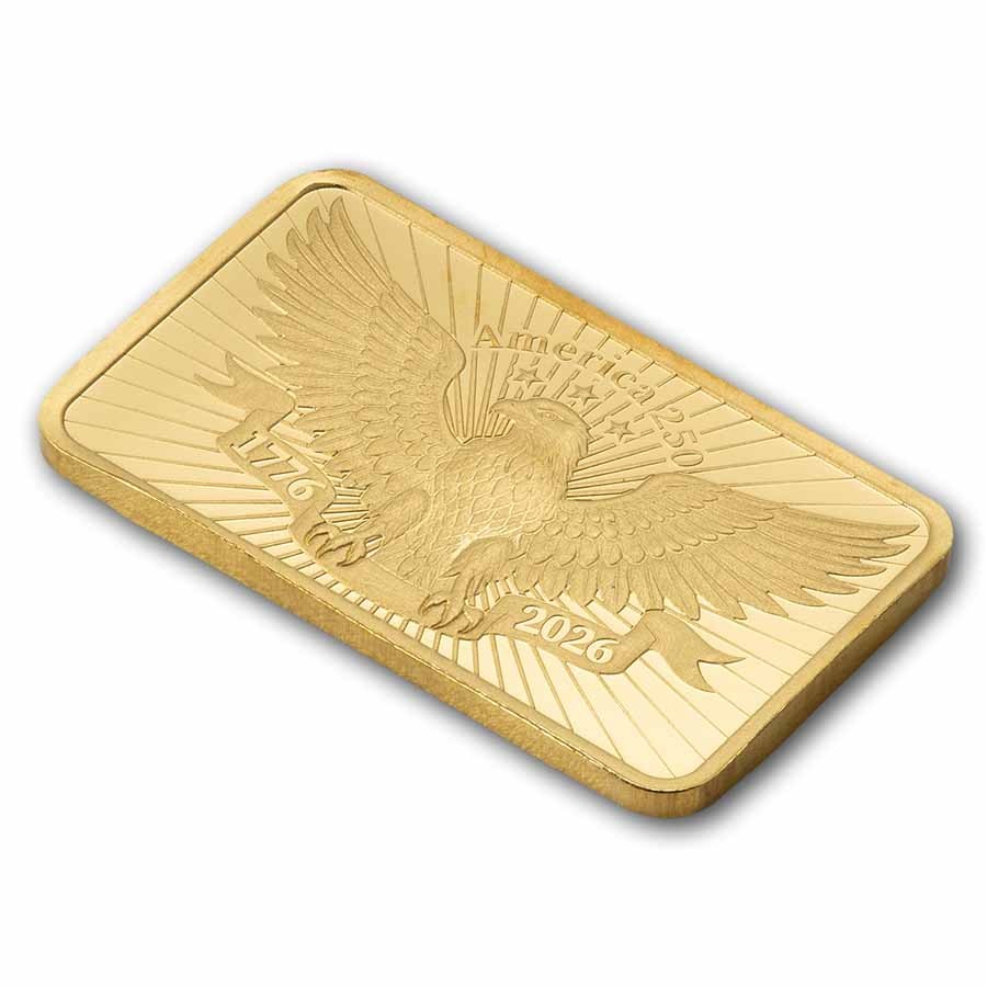 2.5 gram Gold Bar – PAMP 250th Anniversary of the USA
