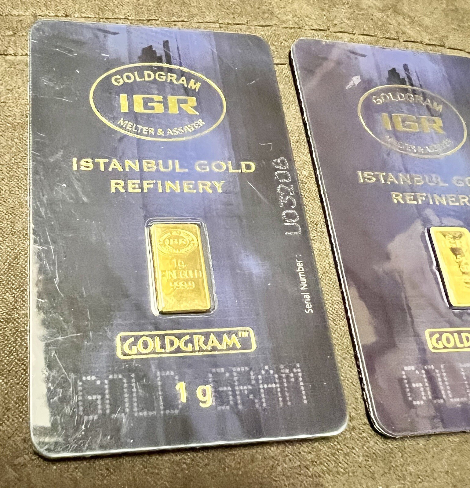 🔥🔥BU GOLD BULLION BARS In Assay 1 & 1/2 gram .9999 Istanbul Gold Refinery