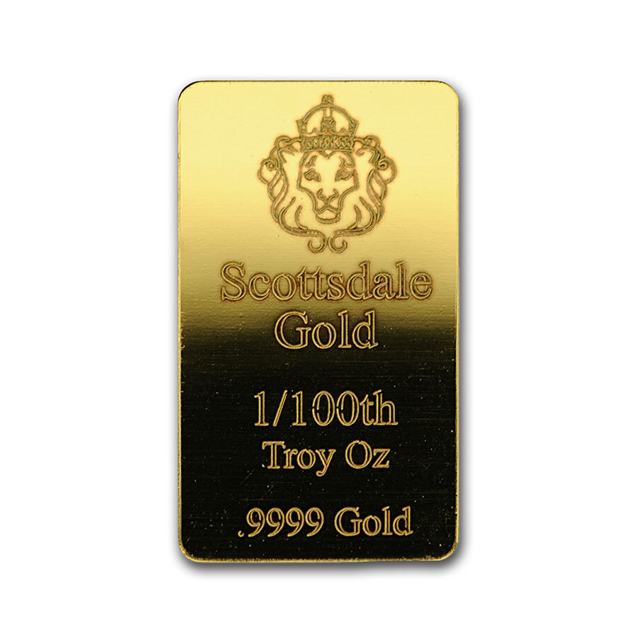 1/100 oz Gold Bar – Scottsdale Mint