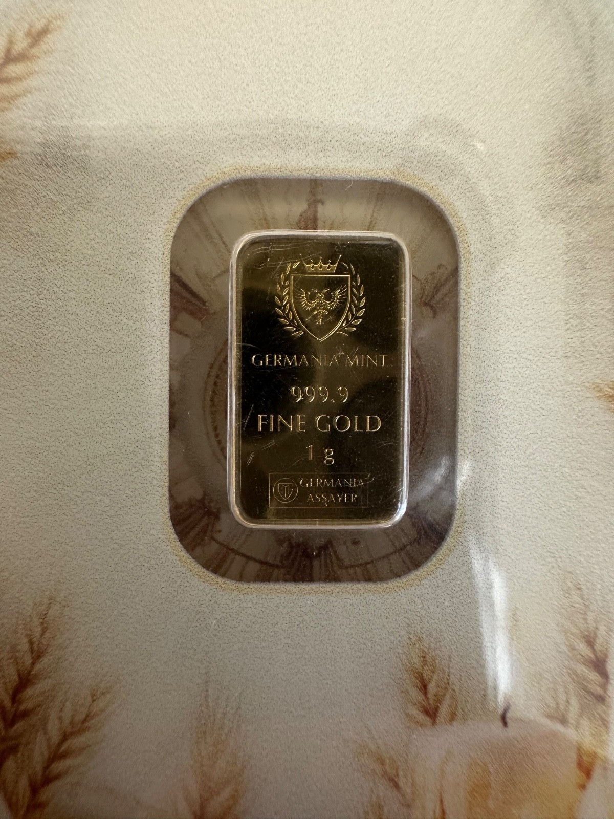 Germania Mint Holy Communion 1g Gold Bar .999 Fine Gold Bullion