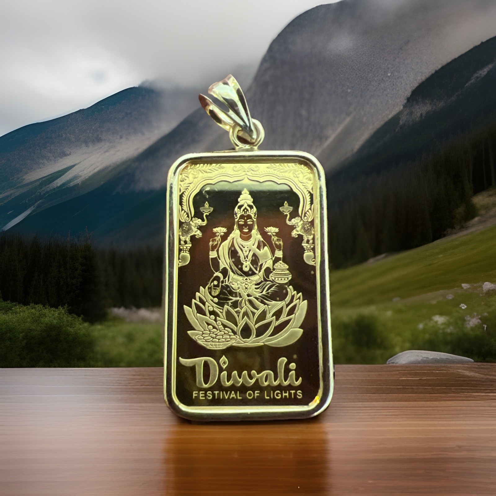 Pamp 5 G 24K Gold Bar Diwali Festival Of Lights & FREE WITH PURCHASE 14K BEZEL!