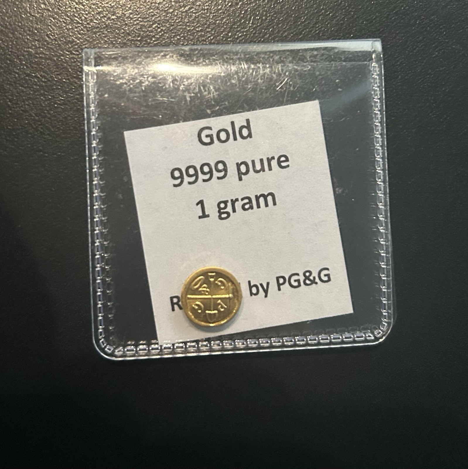 1 gram PG&G .9999 Gold Bullion Round Prospector Gold and Gems Colorado