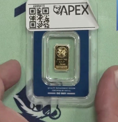 1 Gram Sunshine Mint .9999 Fine Gold Bar In Assay – Sealed From Apmex