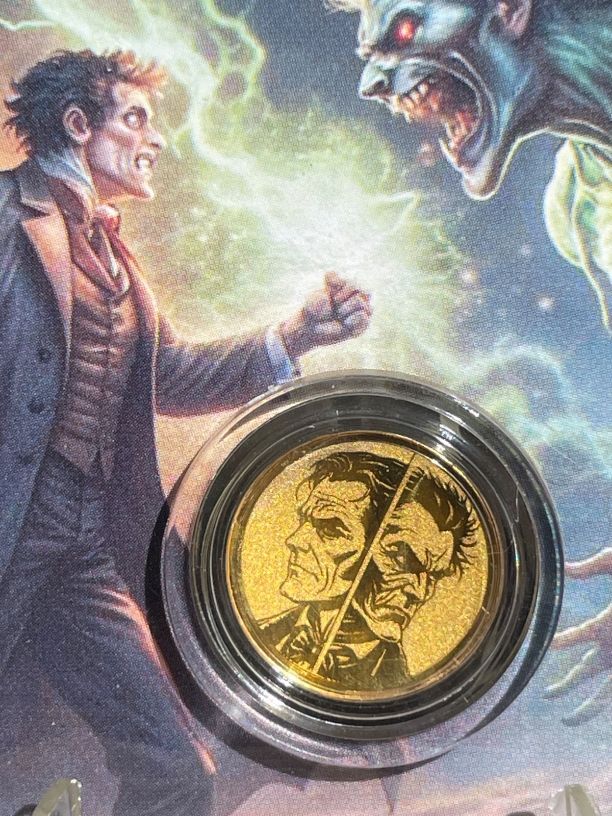 Jekyll & Hyde Gold 1/1000 Oz 999 Fine Round in Card Bullion Limited