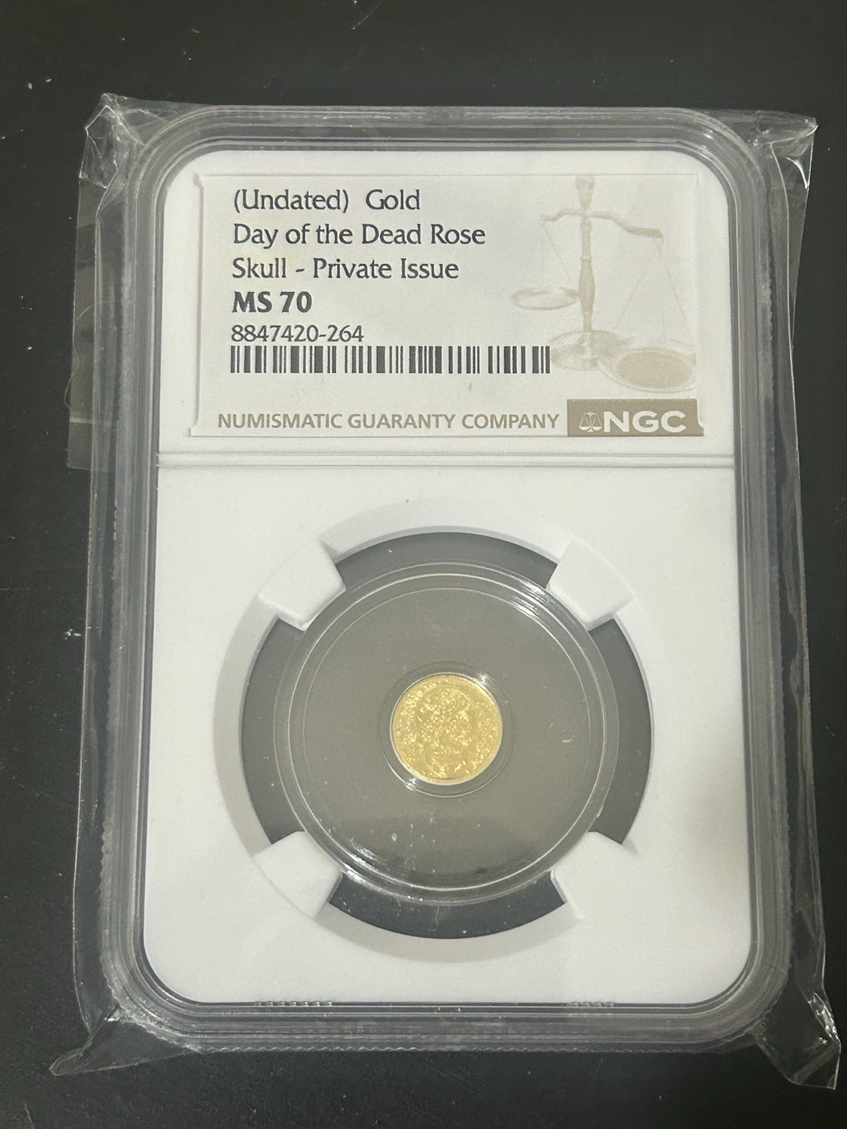 GOLD Day of The Dead Rose MS70 NGC 1/200 Round Lim Edition Private Issue