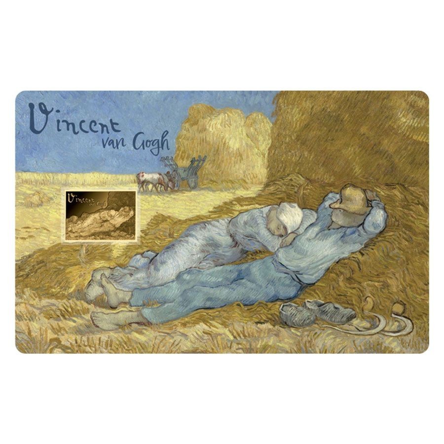 Van Gogh The Siesta 1/1000 Oz Gold 999 Coin card