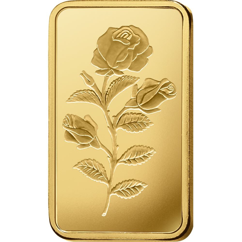 2.5 gram Gold Bar – PAMP Suisse – Rosa – 999.9 Fine in Sealed Assay