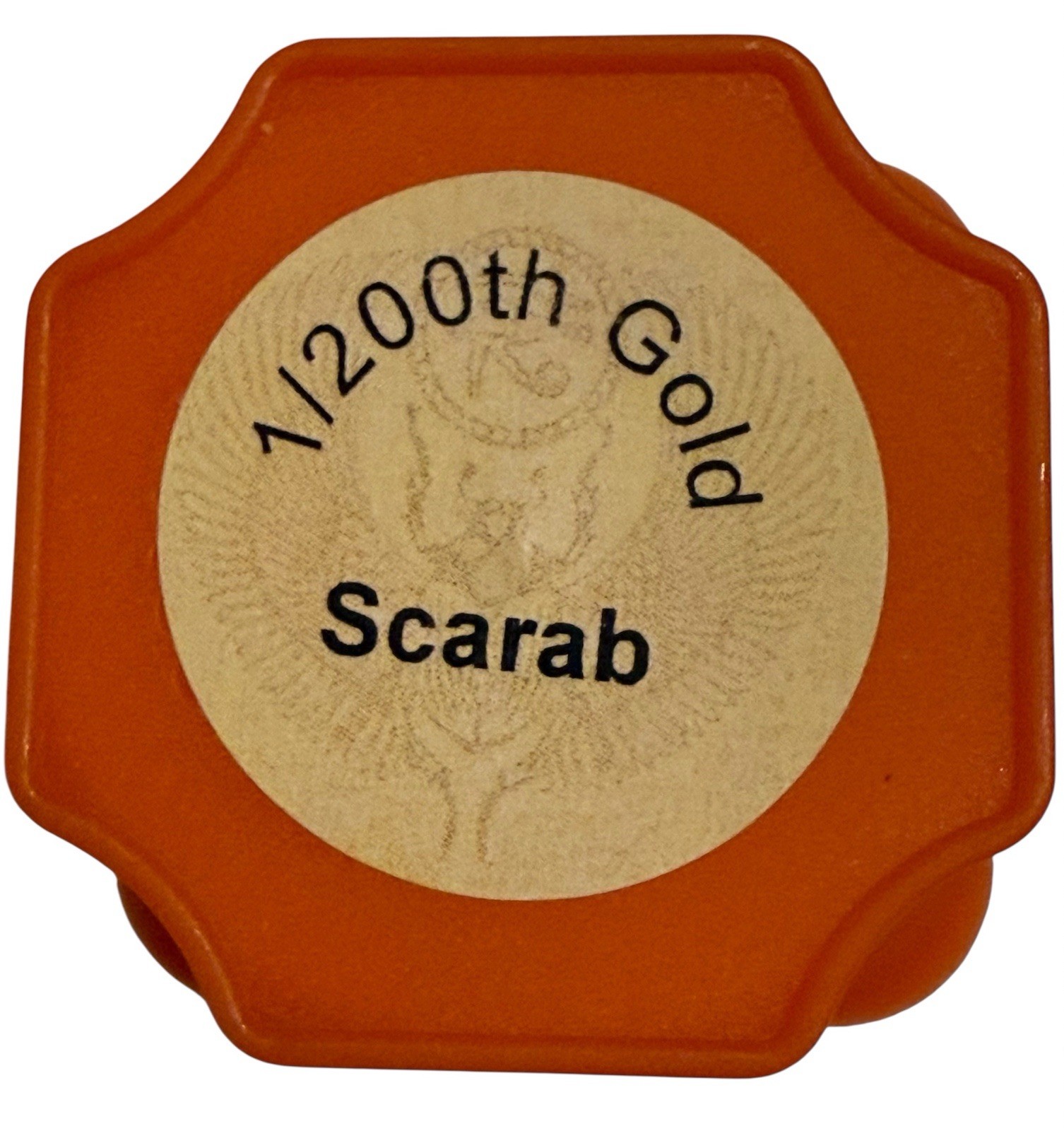 LOT X 10 MONARCH EGYPTIAN SCARAB 1/200 OZ .9999 FINE GOLD ROUNDS IN CAPSULE BU