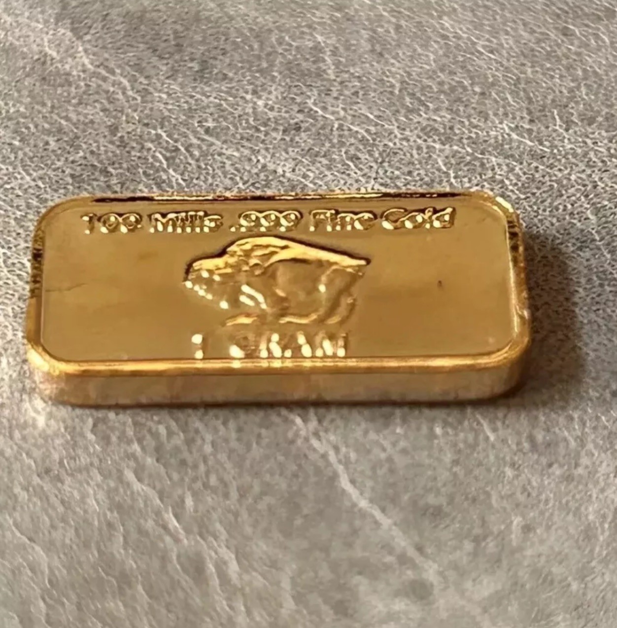 (6) 1 Gram – Gold Buffalo Bullion Bar .999 Fine 24k GOLD BARS
