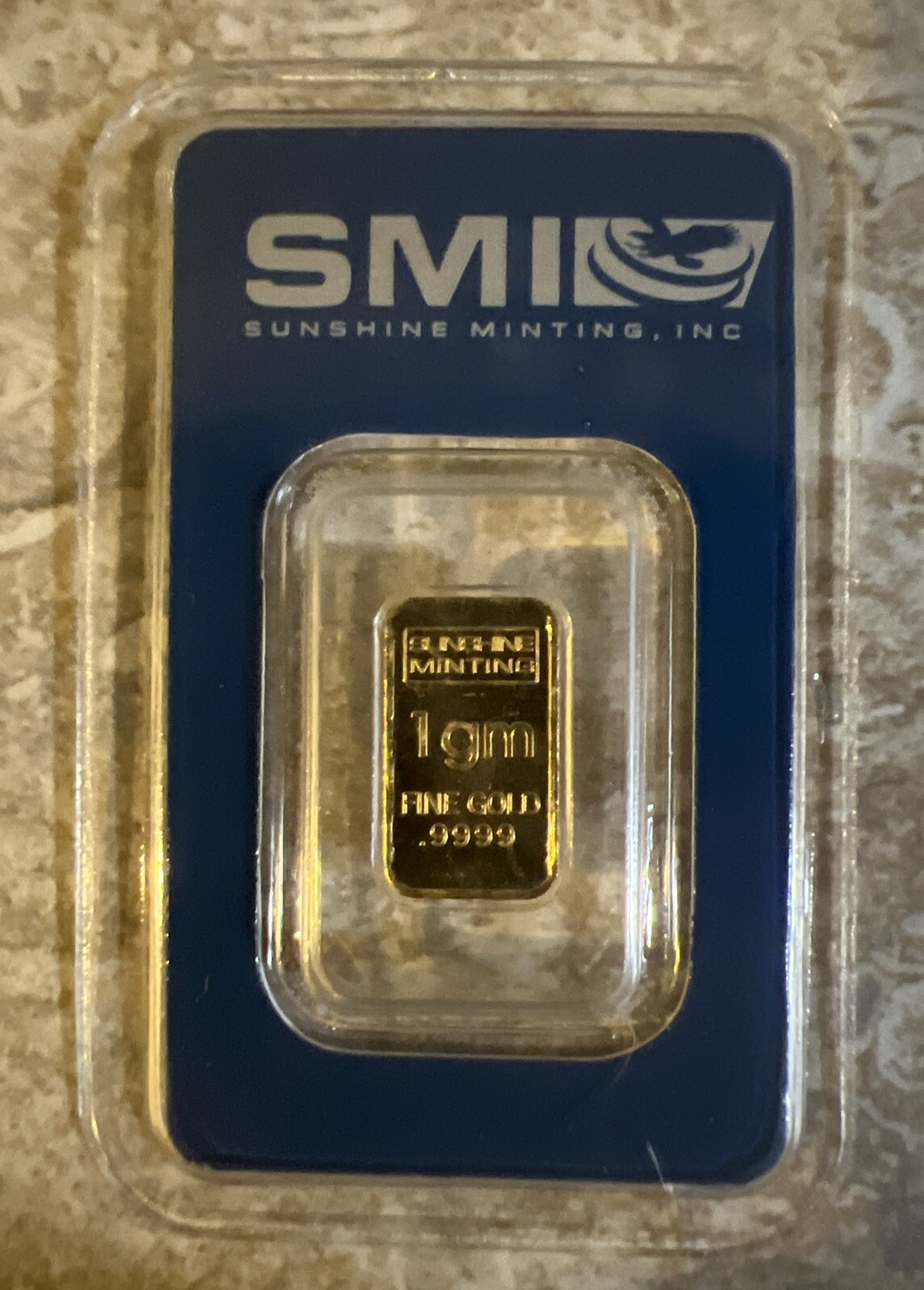 1 gram .9999 fine gold SMI “SUNSHINE MINTING INC” 2008