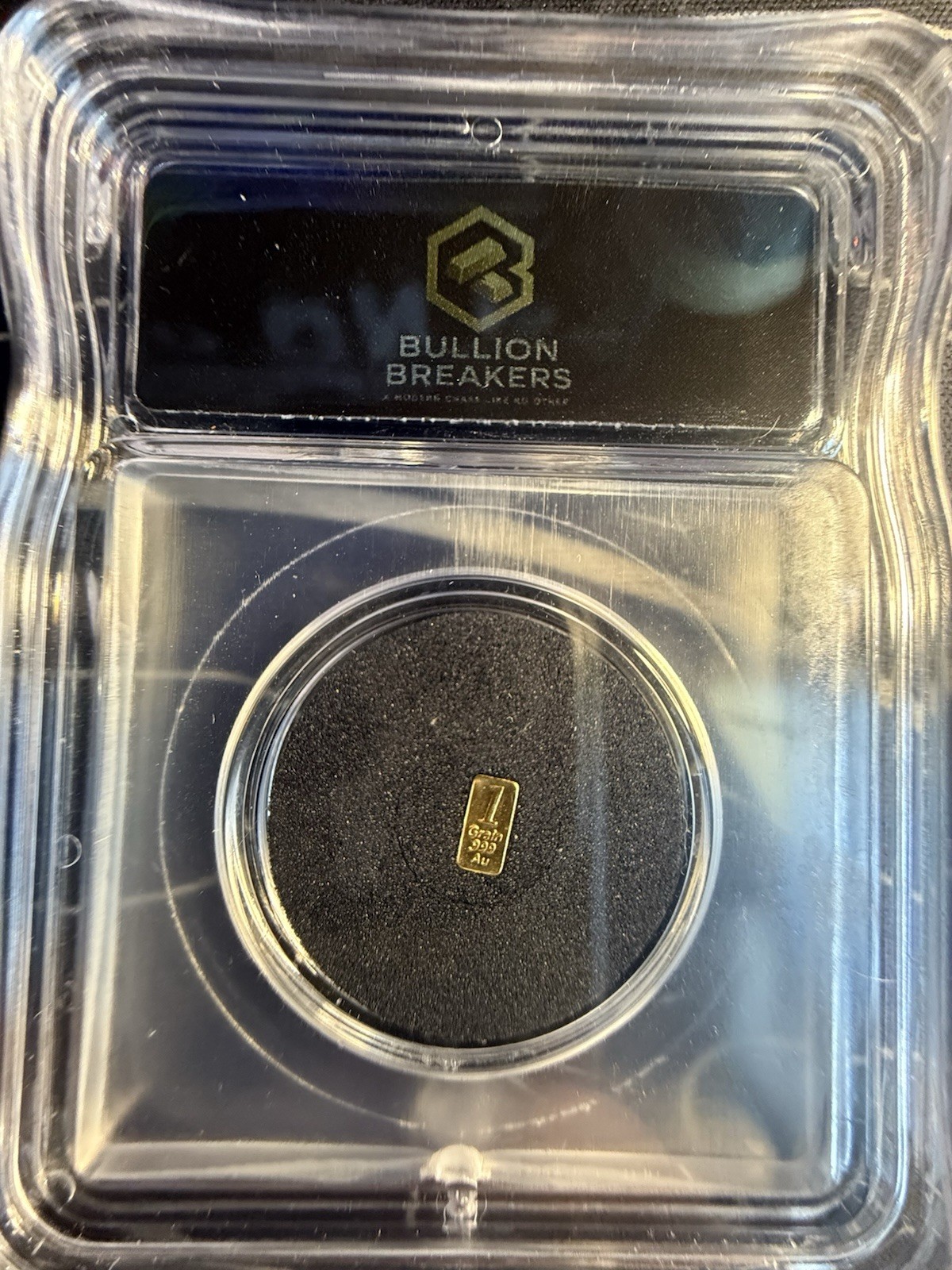 ICG Genuine 1gr .999 Gold Bar Bullion Breakers Holder Gold Bullion