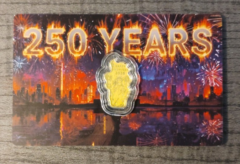 1/1000 oz .999 Gold USA 2026 Happy New Year Statue of Liberty