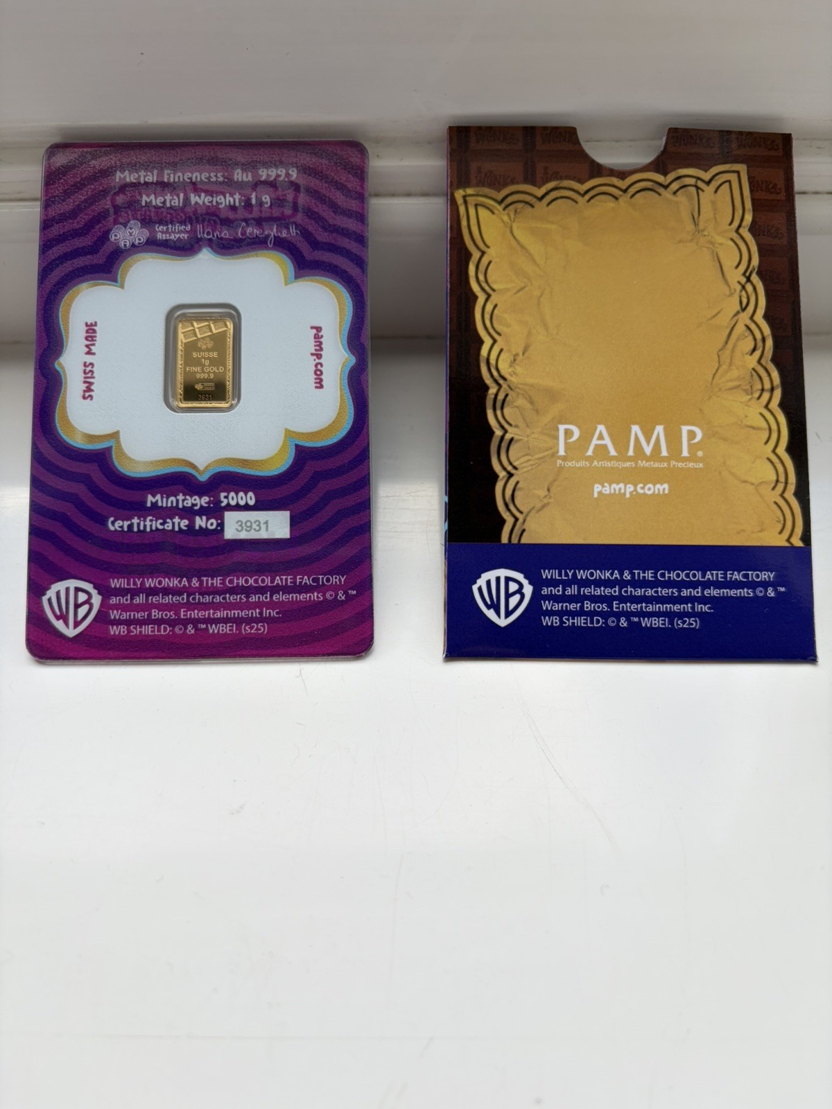 PAMP Willy Wonka 1g pure Gold Bar New Release – In hand ready to dispatch