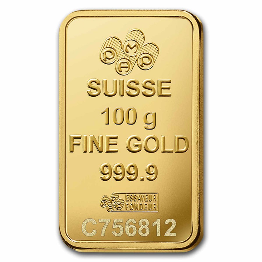 100 gram Gold Bar – PAMP Suisse Rosa (In Assay)