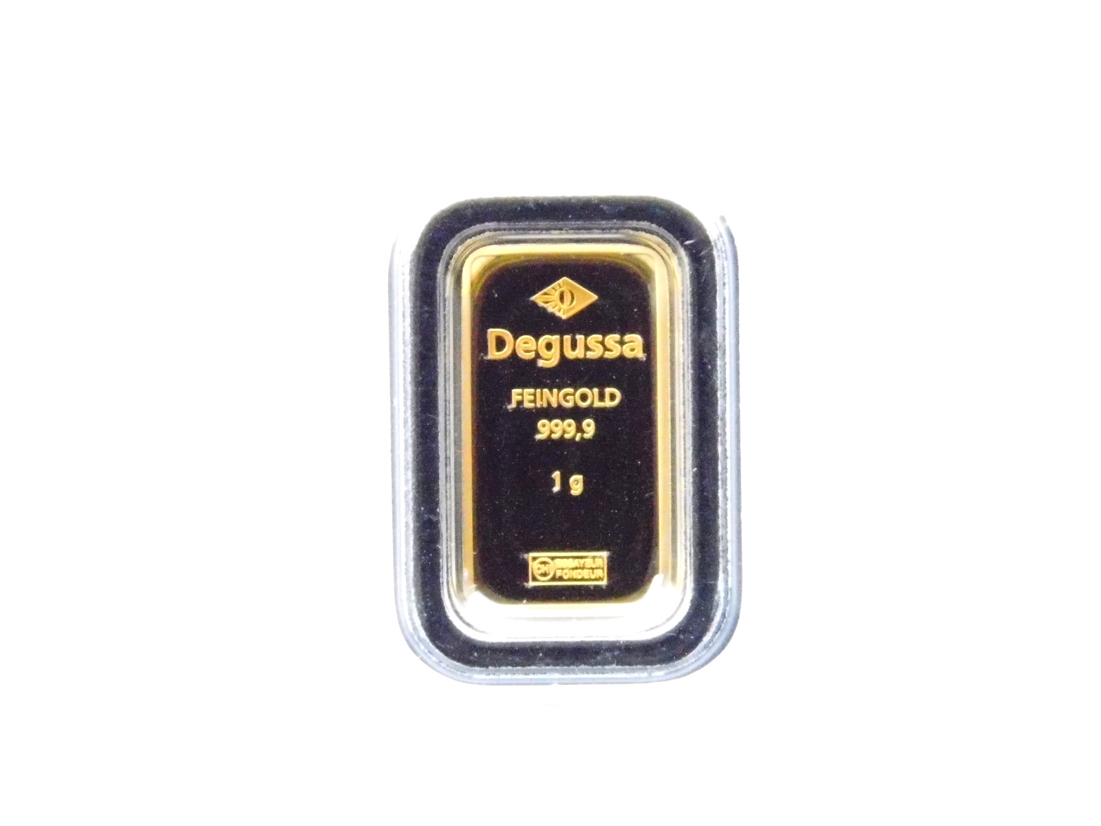 Gold Bar Degussa 1 Gram 999.9 Fine Original Blister Card Certificate 1g Gold