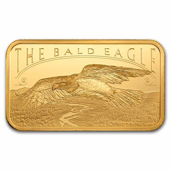 PAMP America the Free – Bald Eagle 1 oz Gold Bar – In Assay