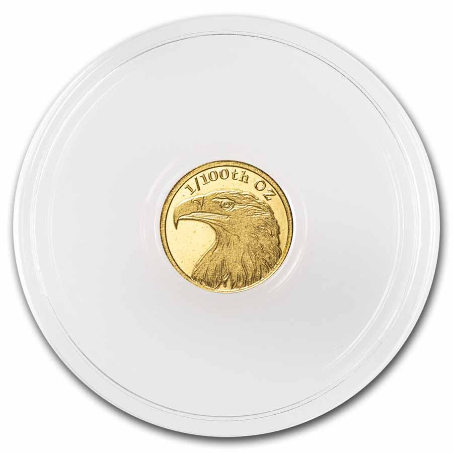 1/100 oz Gold Round: American Bald Eagle – MPM
