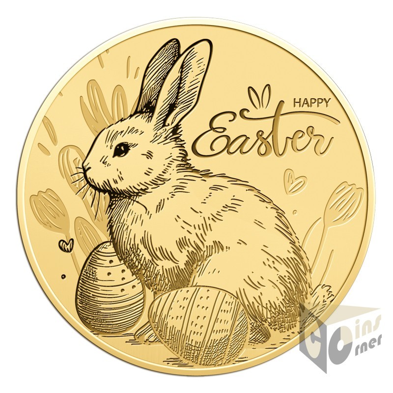 Happy Easter 1/1000 Oz 999 Gold Medal