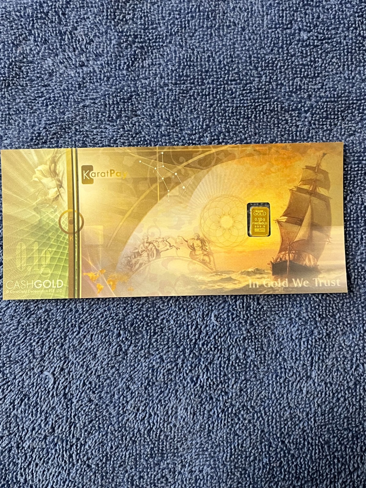 Nadir Karatbar .1 Gram .9999 Fine 24k Gold Bar Karatpay Cashier 1/10g Bullion