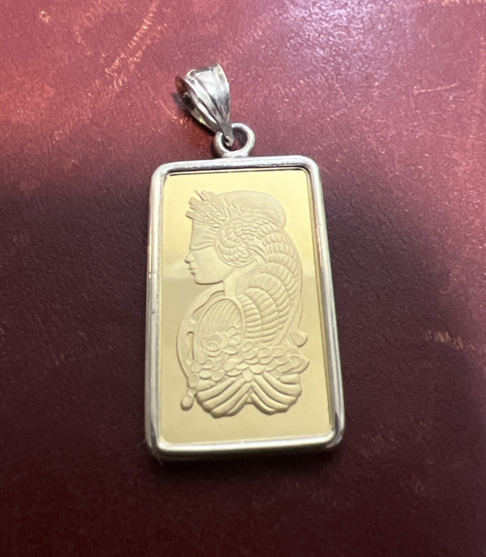 5 G. 999.9 GOLD PAMP LADY FORTUNA VERISCAN™ BAR & FREE WITH PURCHASE 14K BEZEL!