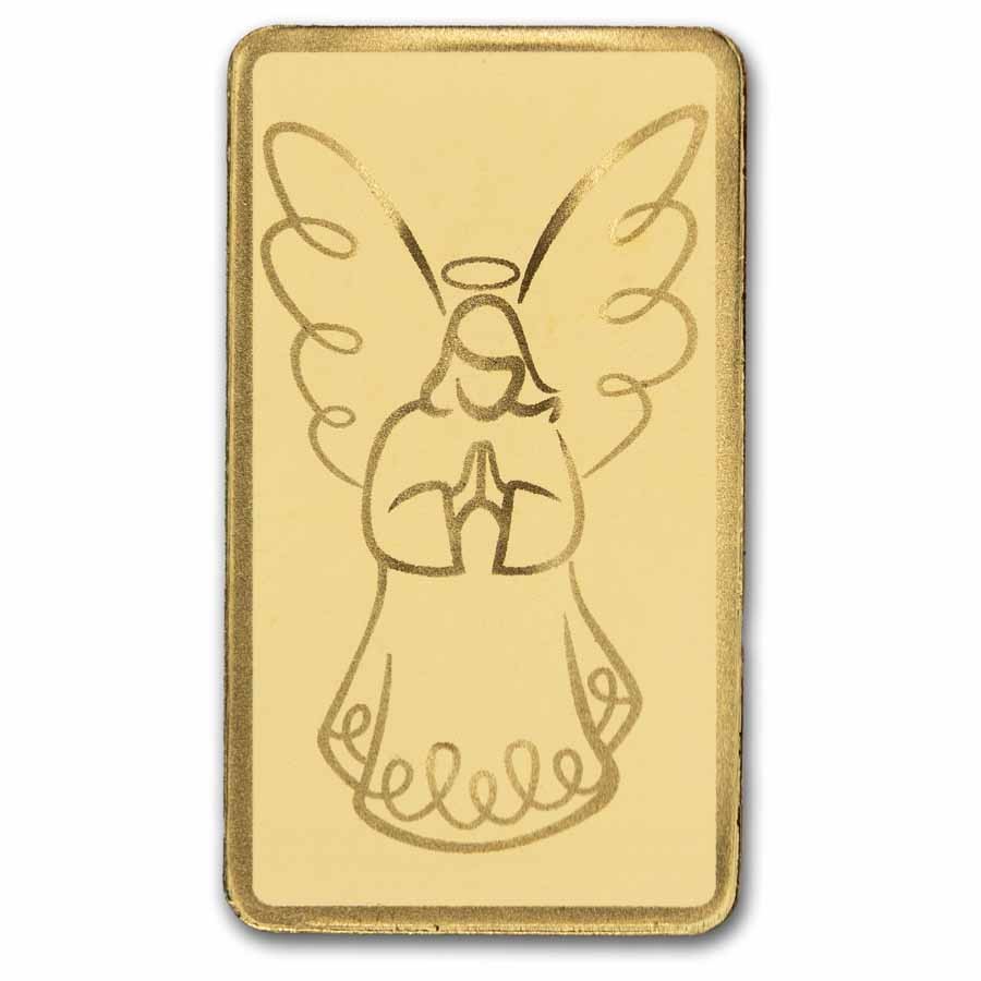 1/2 gram Gold Bar – Angel & Praying Hands (Dove & Cross Card TEP)