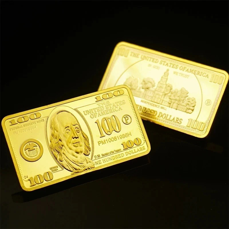 1 OZ – Gold USA 100 Dollar Bullion Bar . 999 Fine 24k….