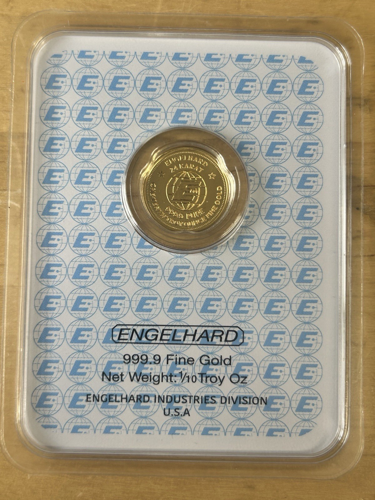 2025 Engelhard Gold 1/10 oz. – 999.9 Gold Prospector Round In Assay