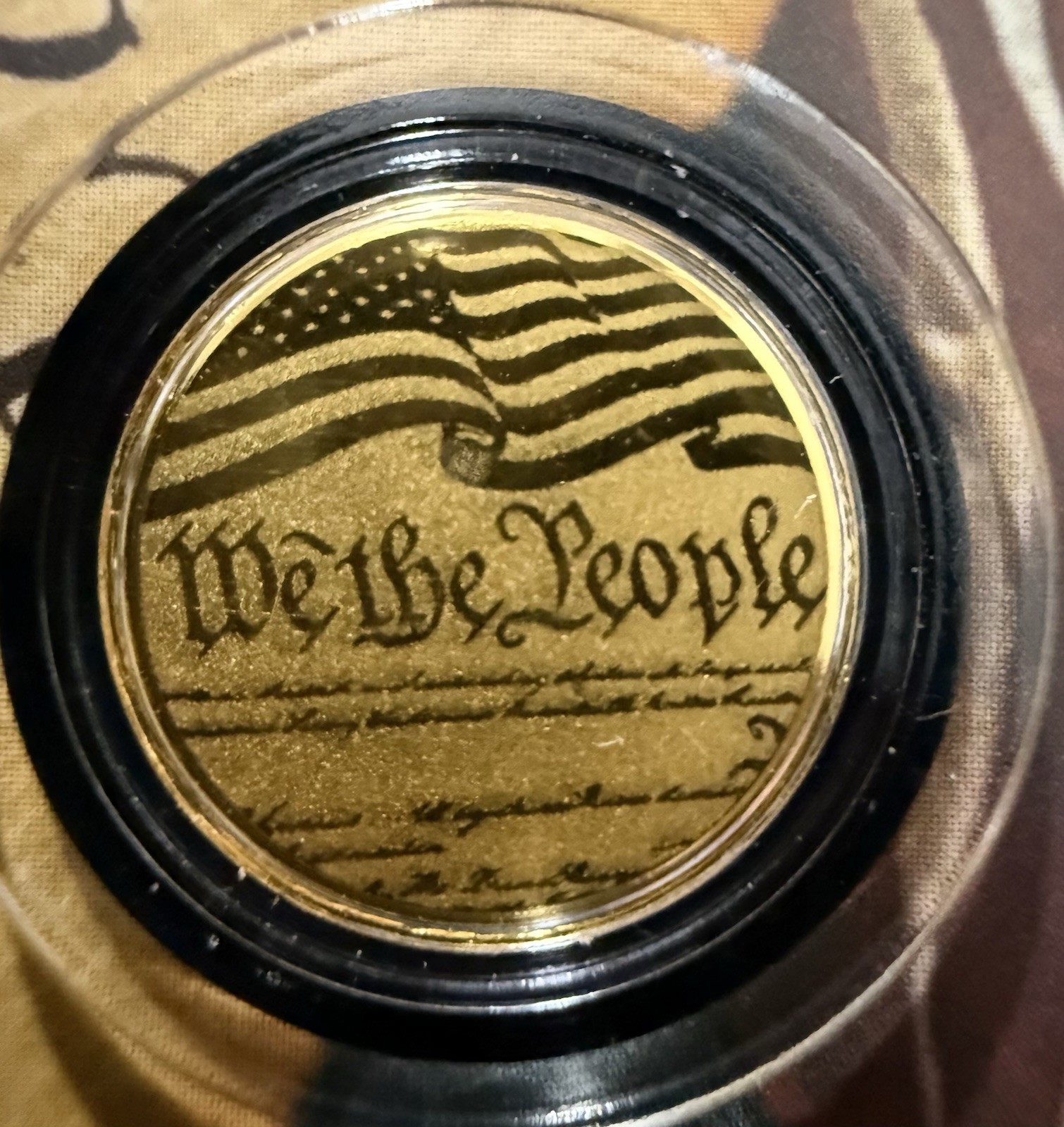 1/1000 oz .999 Fine Gold We The People U.S. Constitution Coin in Capsule w/ COA