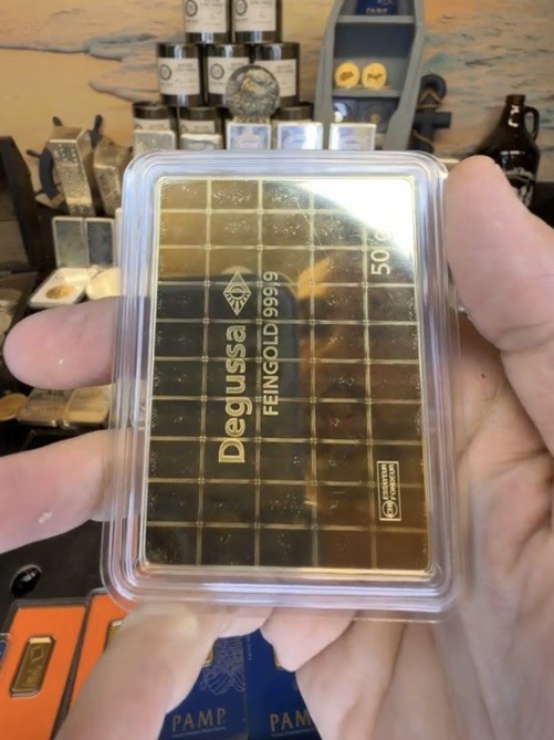 Rare 1 Gram .9999 Degussa Feingold Gold Bar No Longer Produced German Gold Bar!