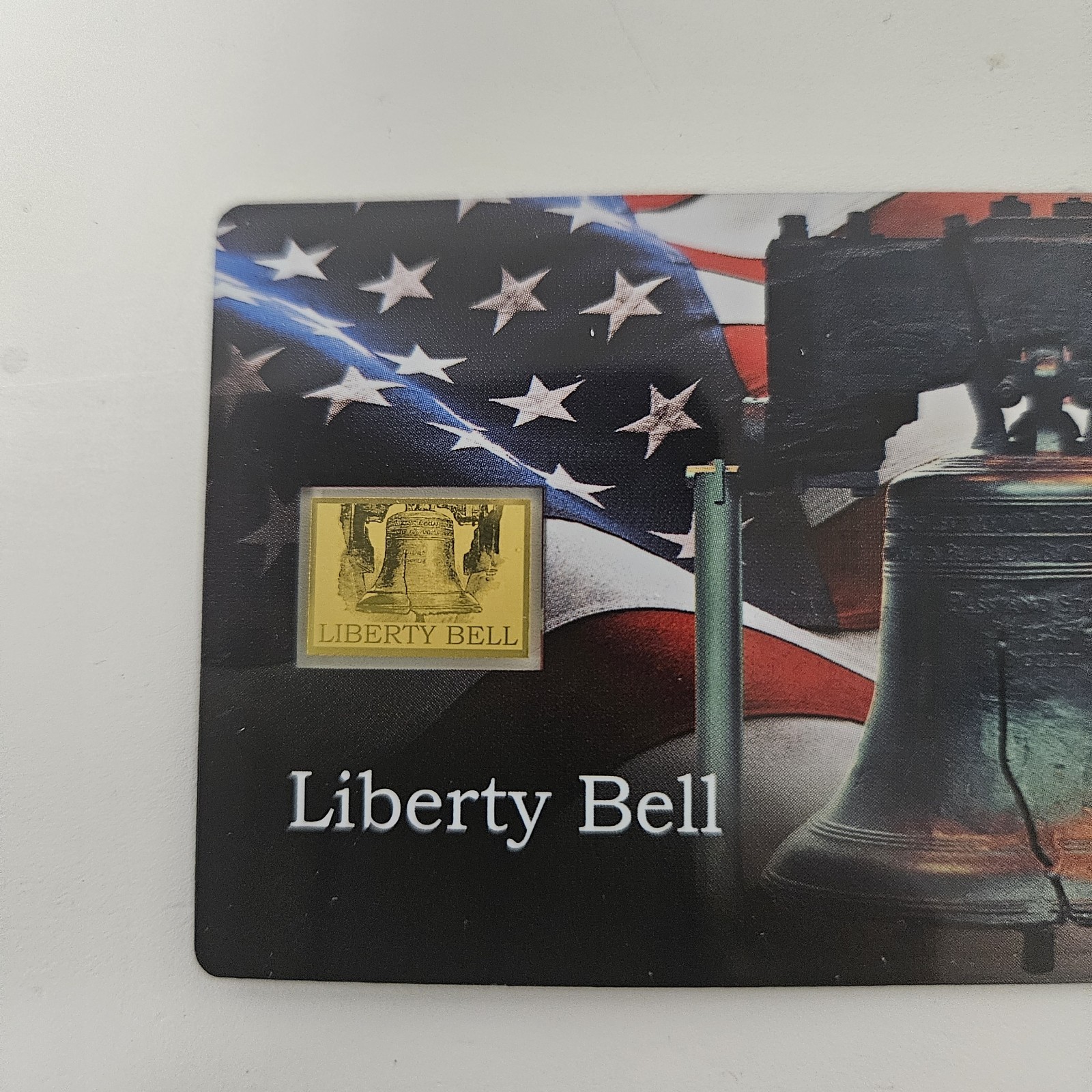 Very Rare; Liberty Bell 1/1000 oz .999 fine Gold Coin/Card; Only 25000 Minted
