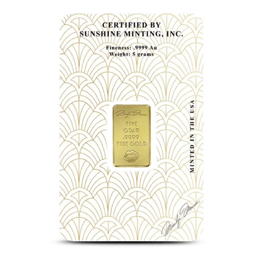 5 Gram Marilyn Monroe Gold Bar (New w Assay)