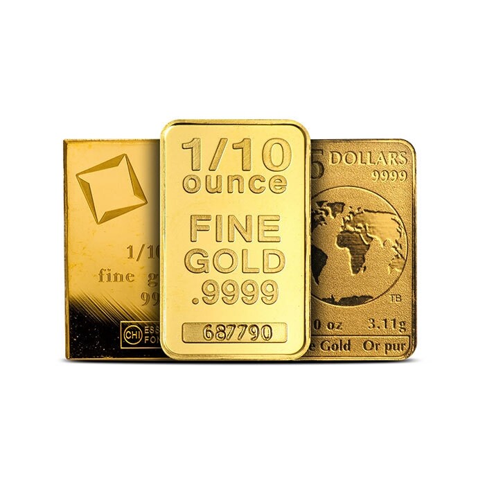 1/10 oz Gold Bar (Varied Condition, Any Mint) ON SALE!
