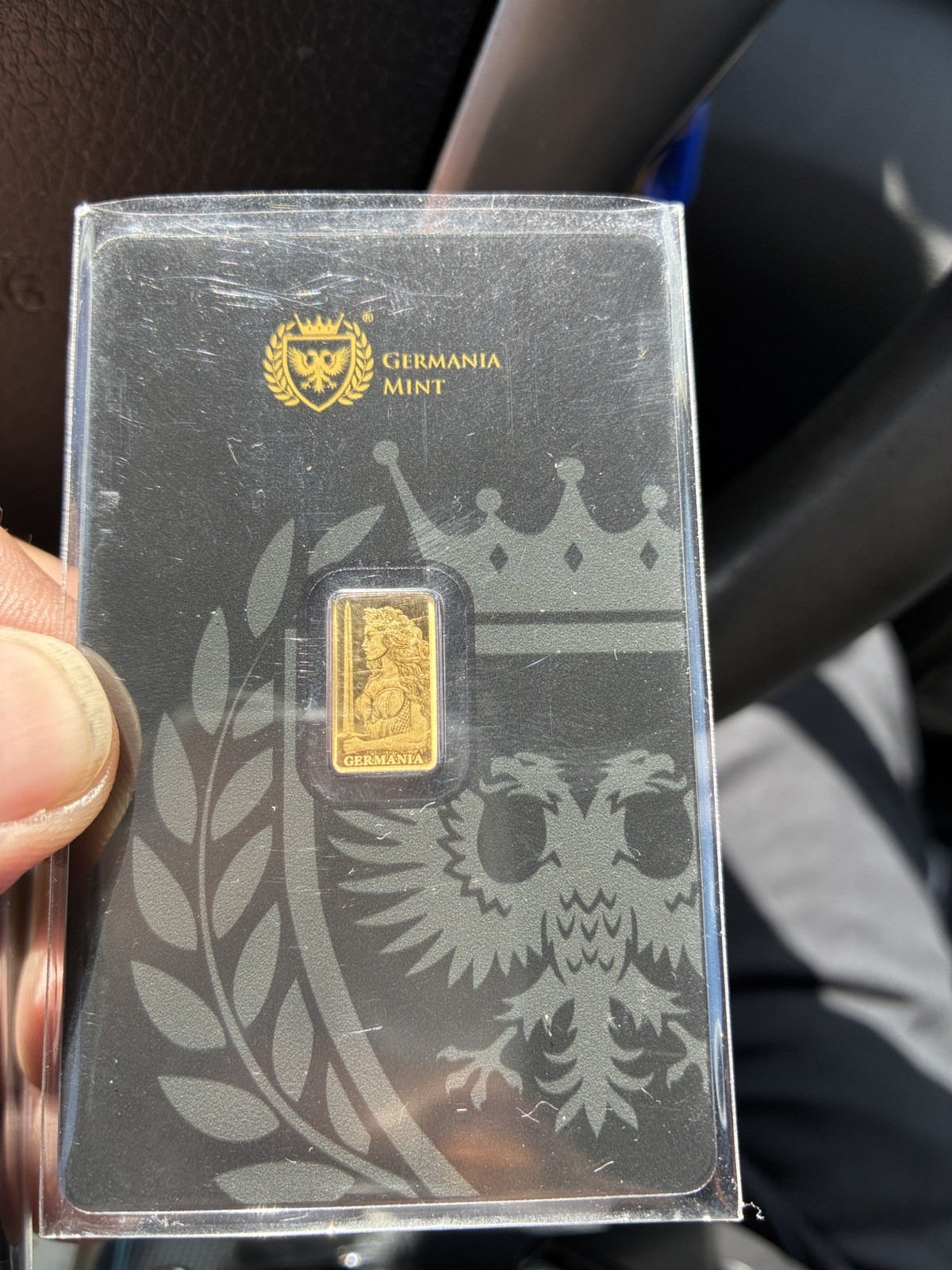 Germania Mint Lady Germania Minted 1/200 oz Gold Bar in Assay Card