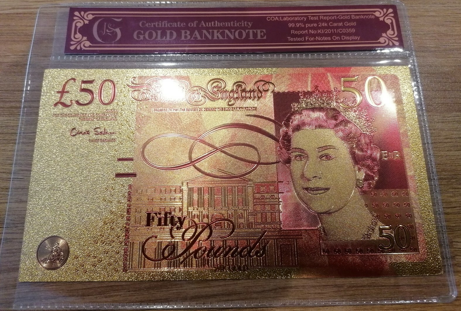 NEW 50, 20,10,5 Full Set 24K Gold Foil Bullion Bar UK stock