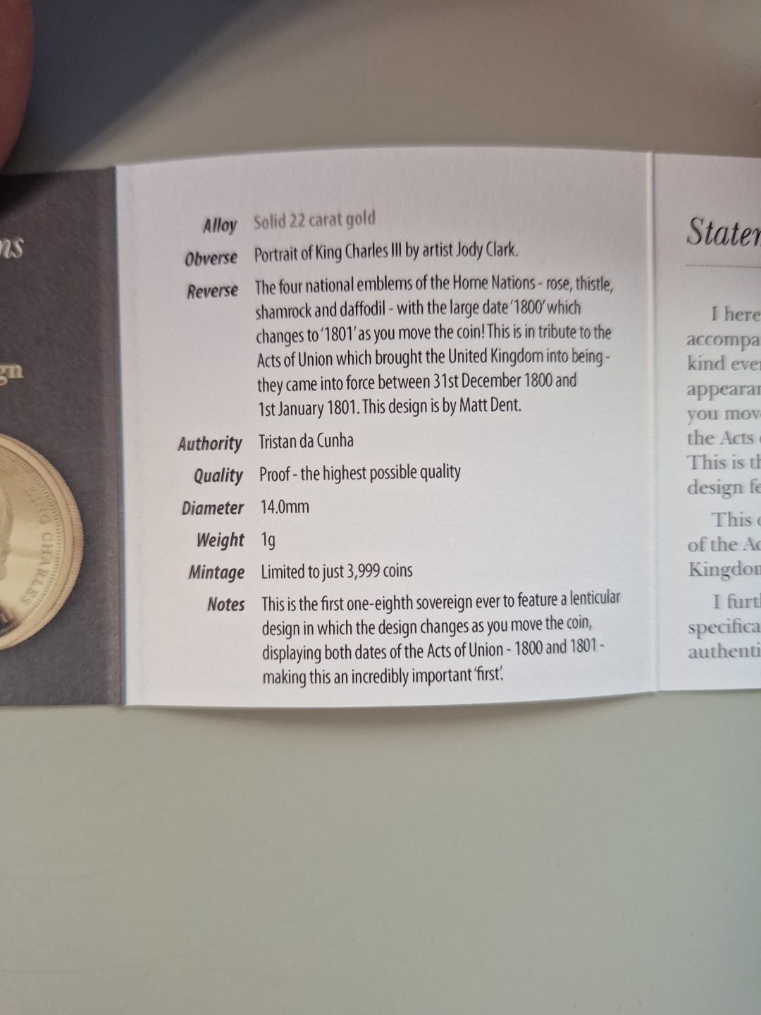 2025 UK One Eighth Sovereign 🇬🇧 22k Pure Gold Anniversary Coin