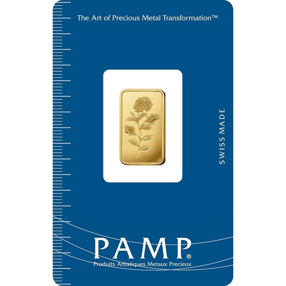 5 gram Gold Bar – PAMP Suisse – Rosa – 999.9 Fine in Sealed Assay