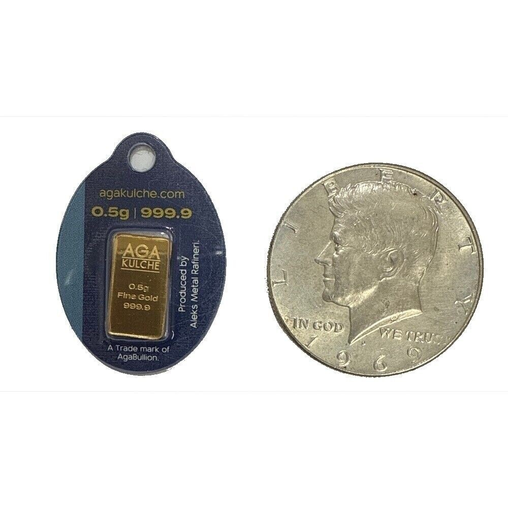 AgaBullion 1 g .995 Fine Gold Bar 1 Gram – Keychain In Assay Card