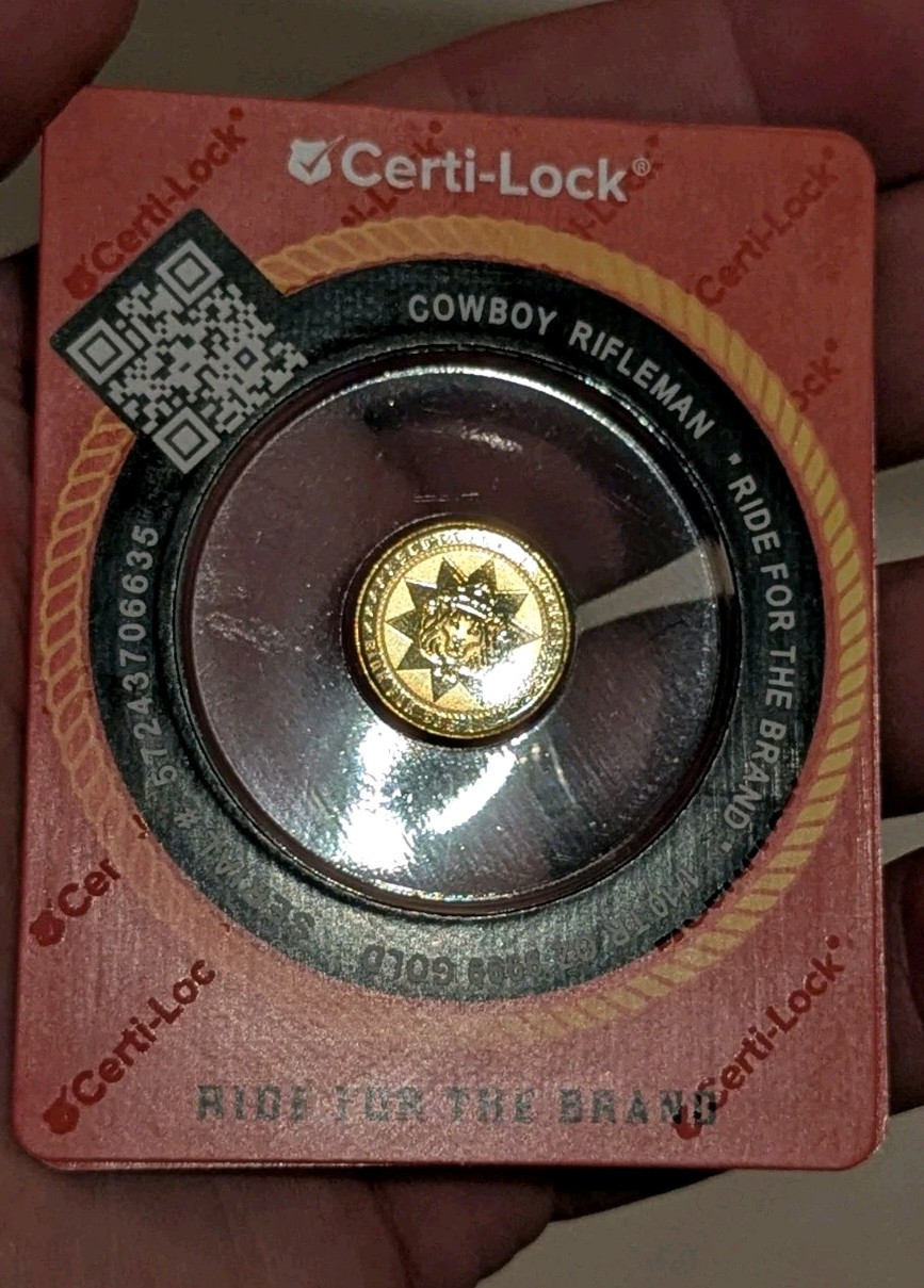 Scottsdale Mint 1/10th Gold Rifleman w/ Buffalo Privy .9999 Gold Yeehaw!🐎💥💥