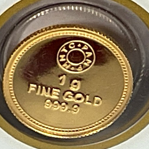 Pamp MMTC Lotus 1 Gram Gold Round – Large Card Assay